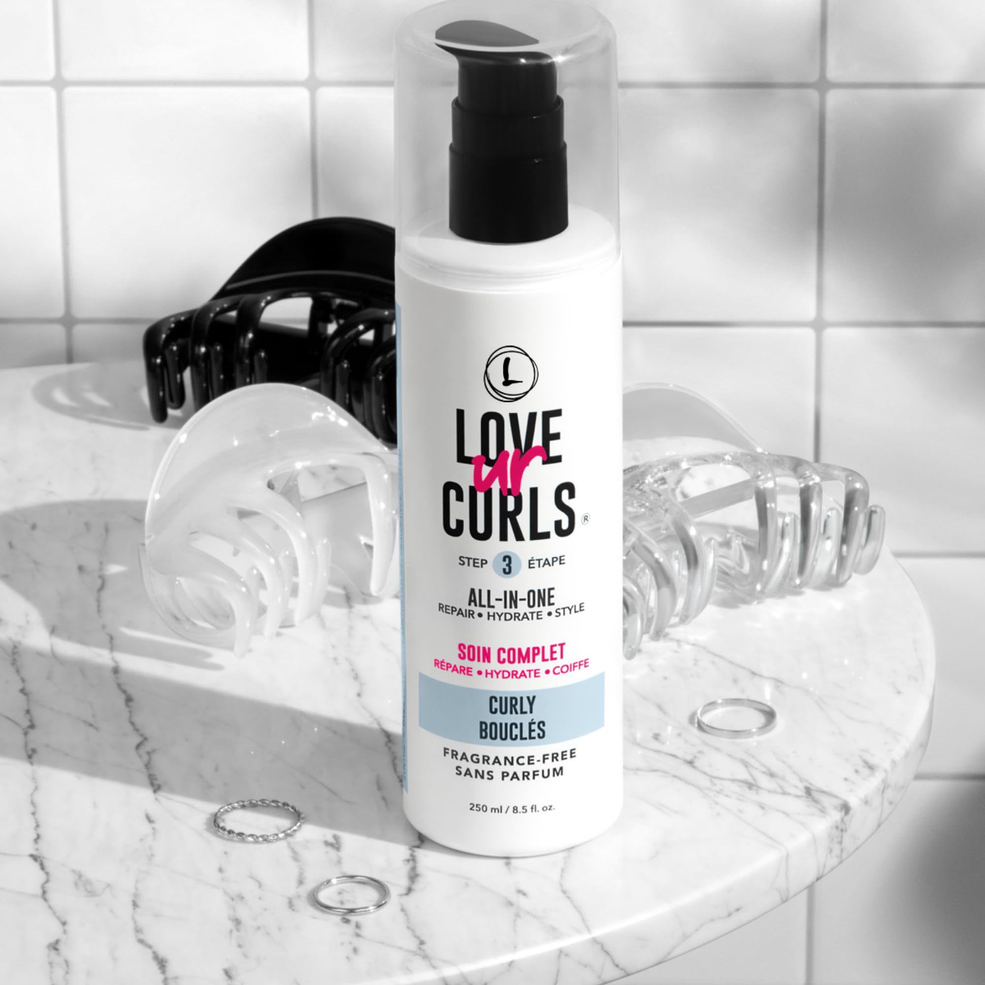 Love Ur Curls Shea Butter visual emphasizes nourishing repair for curls