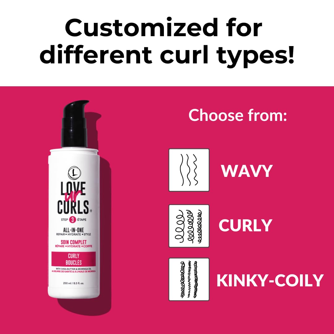 Love Ur Curls frizz control closeup highlights shine without crunch.
