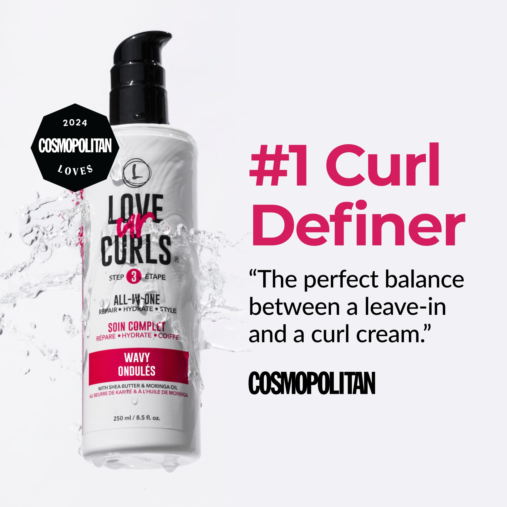 Love Ur Curls natural waves defined and shiny after styling.