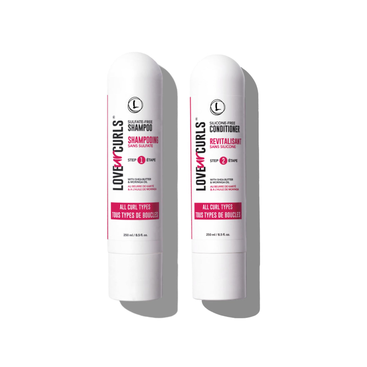 Love Ur Curls shampoo bottle for gentle cleansing that preserves natural oils