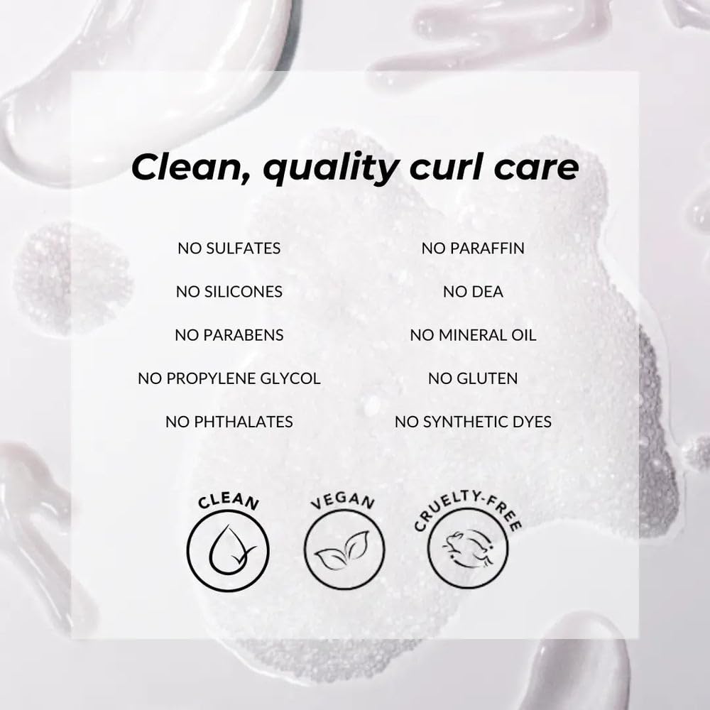 Love Ur Curls vegan-clean-label bottle emphasizes cruelty-free, alcohol-free formula.