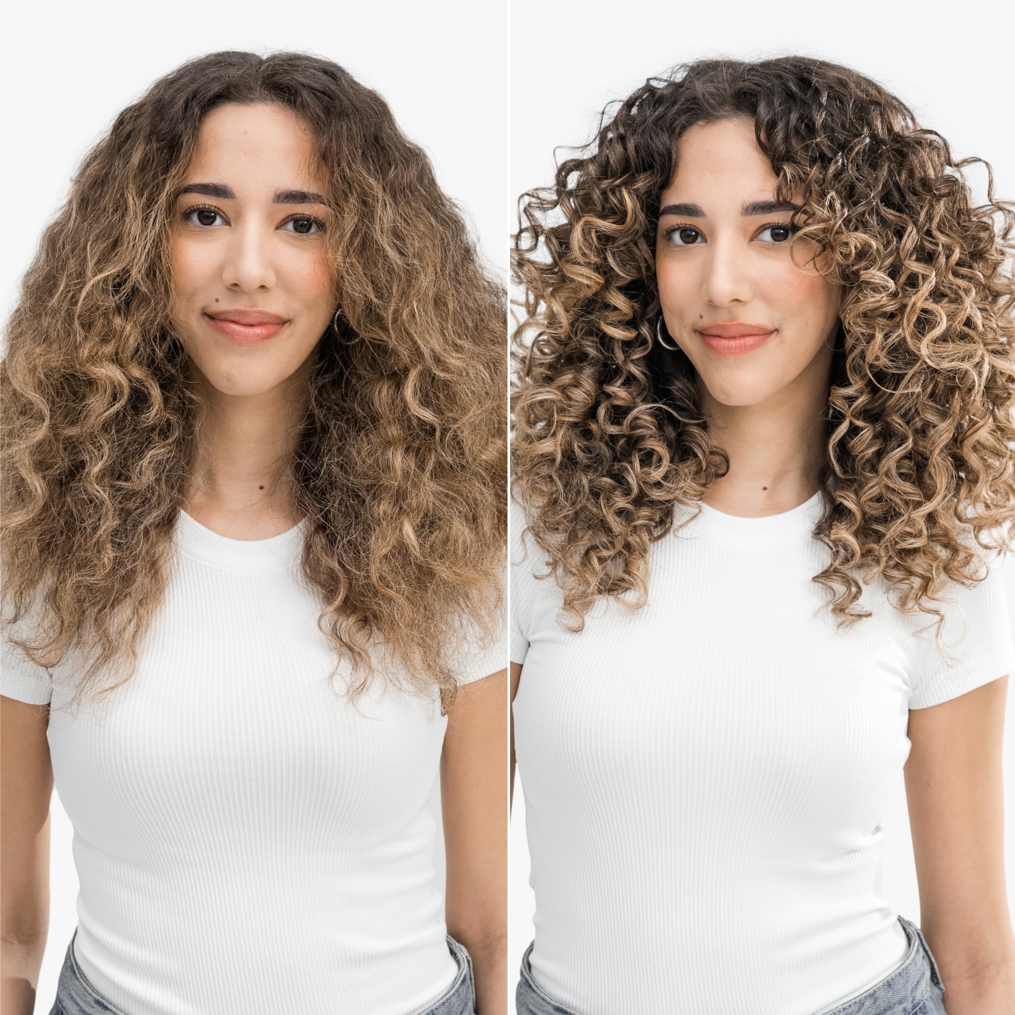 Love Ur Curls Volumizing Foam root-volume demonstrates visible lift without stiffness