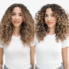 Love Ur Curls Volumizing Foam root-volume demonstrates visible lift without stiffness