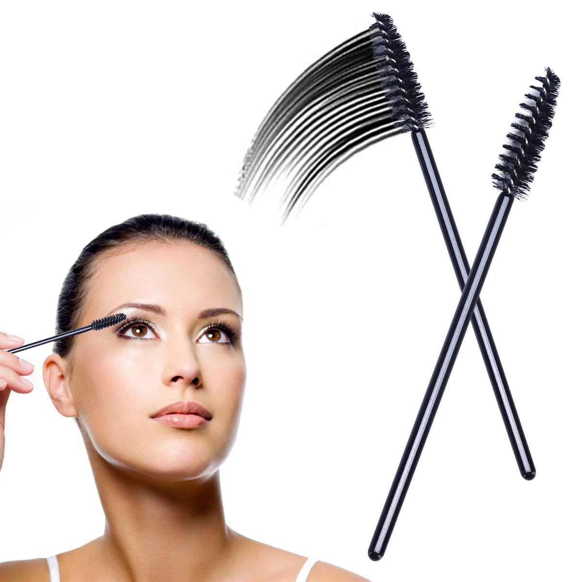 LoveBB lash brush applicator with spiral design helps shape and curl lashes.