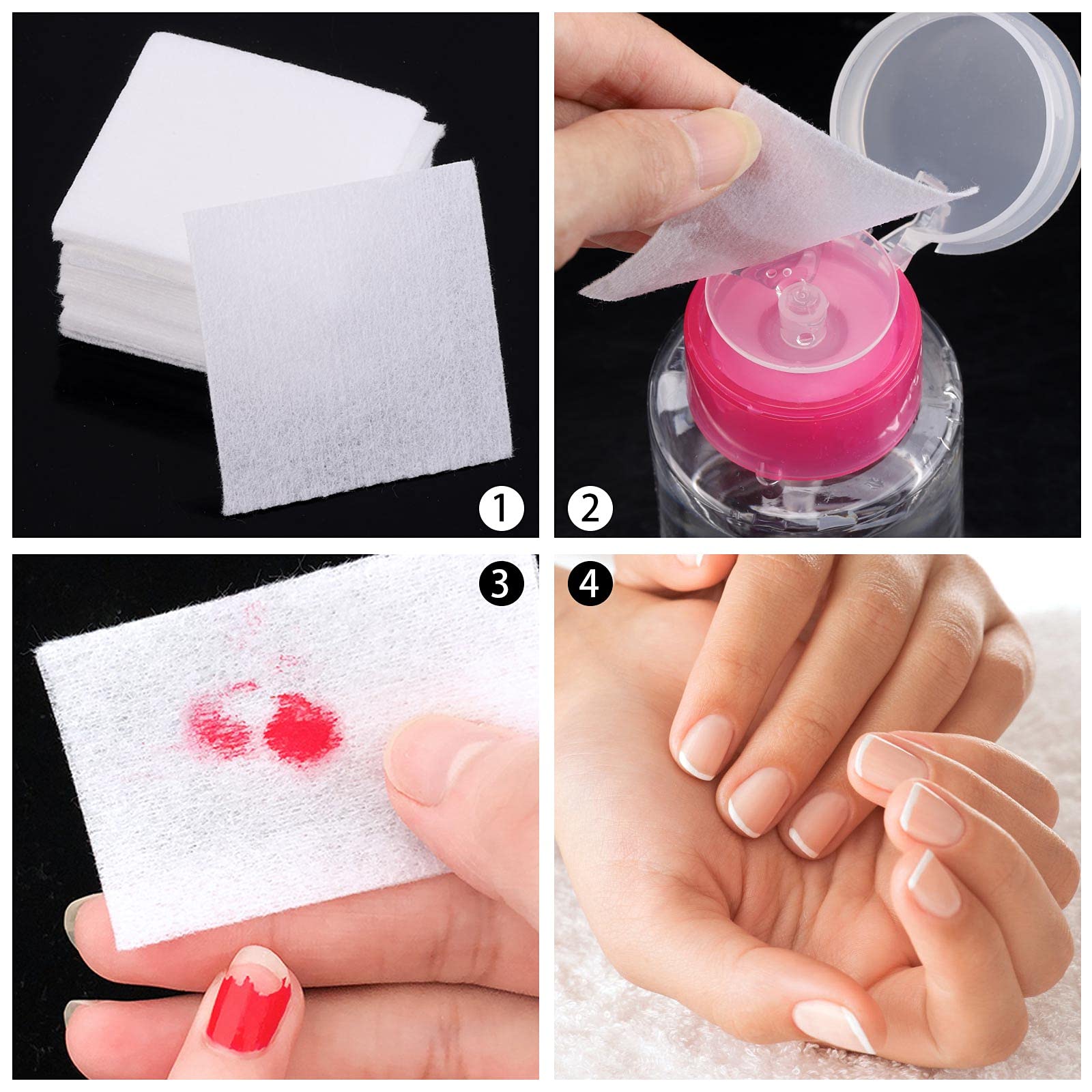 LoveBB lint free nail wipes with polish remover solution for optimal results.