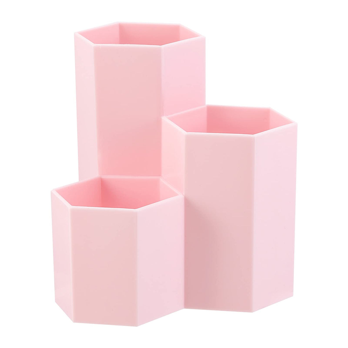 LoveBB makeup brush holder 3-slot front view emphasizes quick access to brushes.