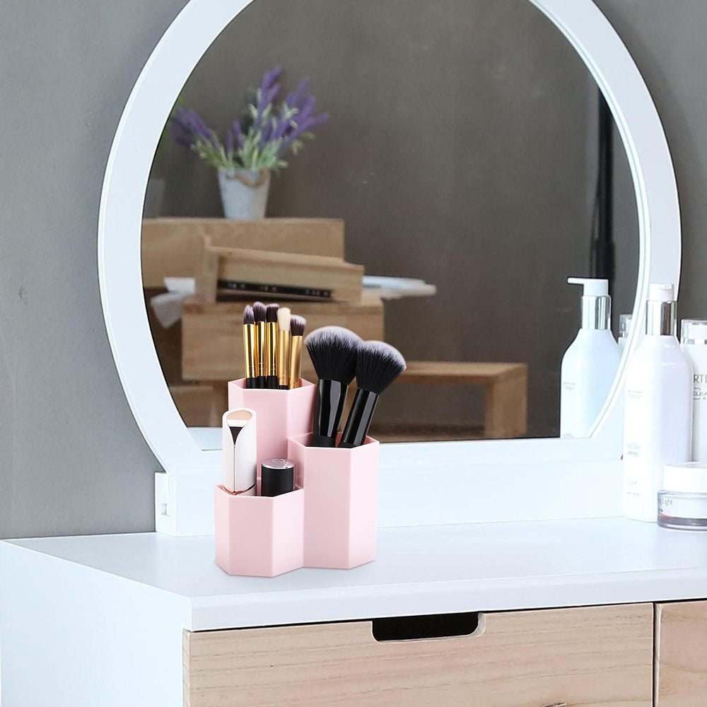LoveBB pink three-slot design with compact footprint fits small vanities.