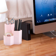 LoveBB makeup brush holder vanity setup demonstrates multipurpose storage for liners and pencils.