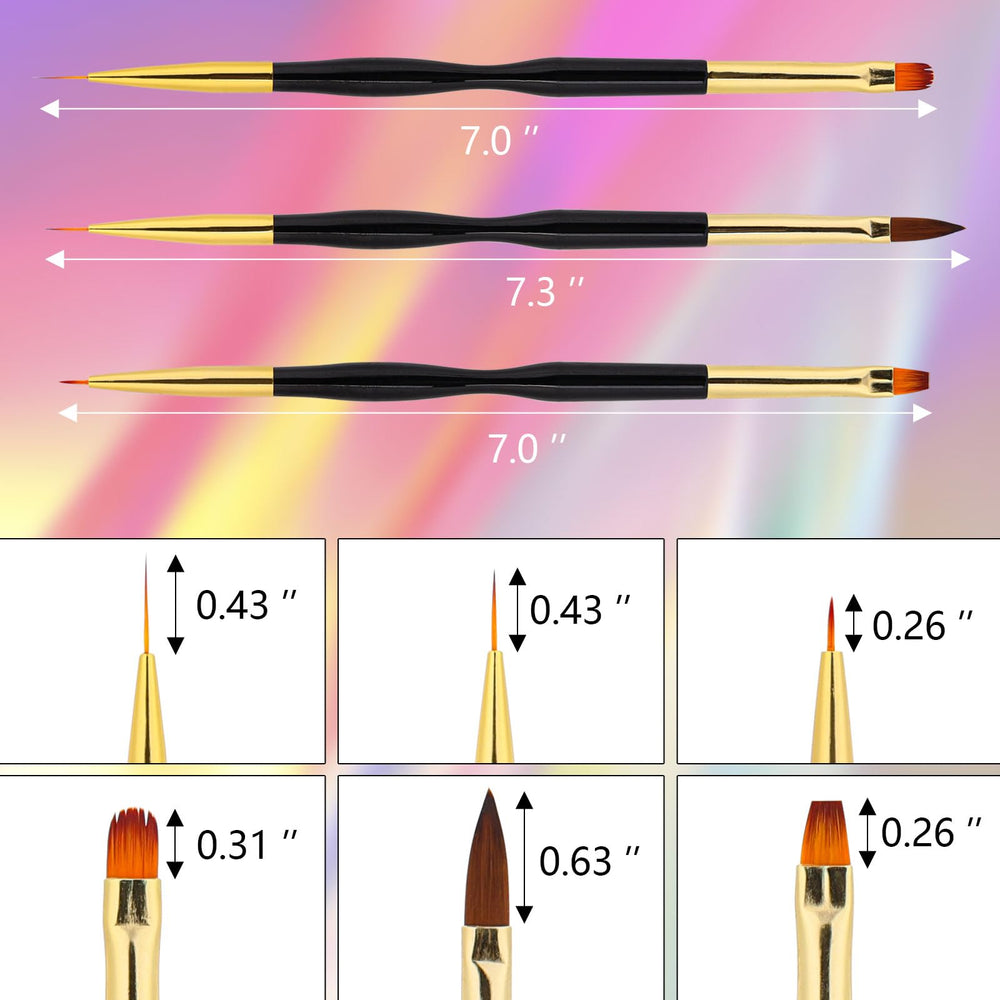 LoveBB silicone nail brushes softly apply gels for smooth patterns.