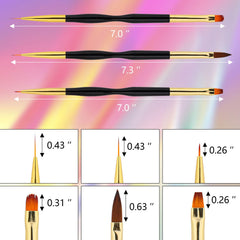 LoveBB silicone nail brushes softly apply gels for smooth patterns.