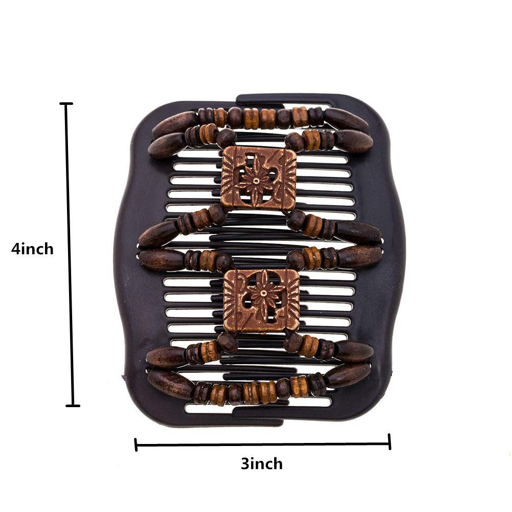 LOVEF double-comb clip securing all hair types during easy styling