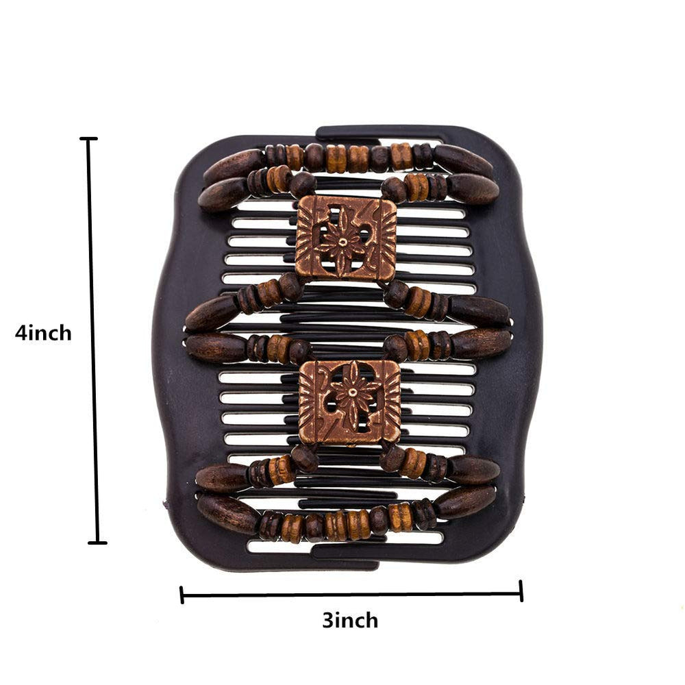 LOVEF double-comb clip securing all hair types during easy styling