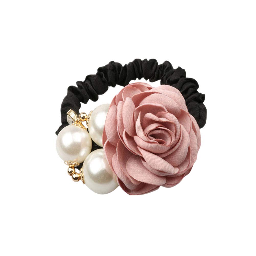 LOVEF flor rosa con cristales brillantes para look elegante.