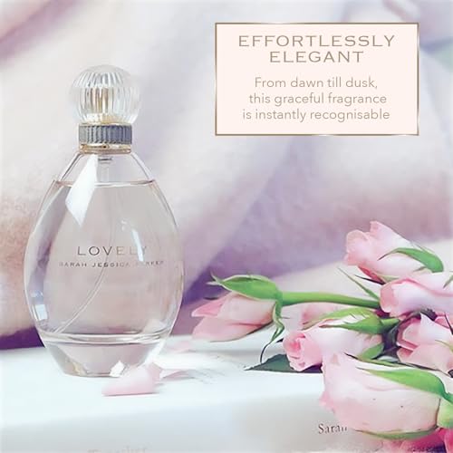 Lovely by SJP bottle side profile shows an elegant silhouette for display.