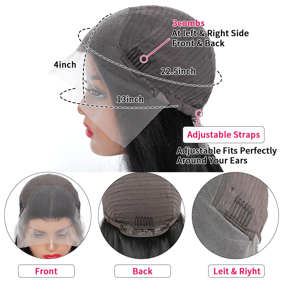 Lovelyworld Deep Wave Wig 200 density for fuller appearance.