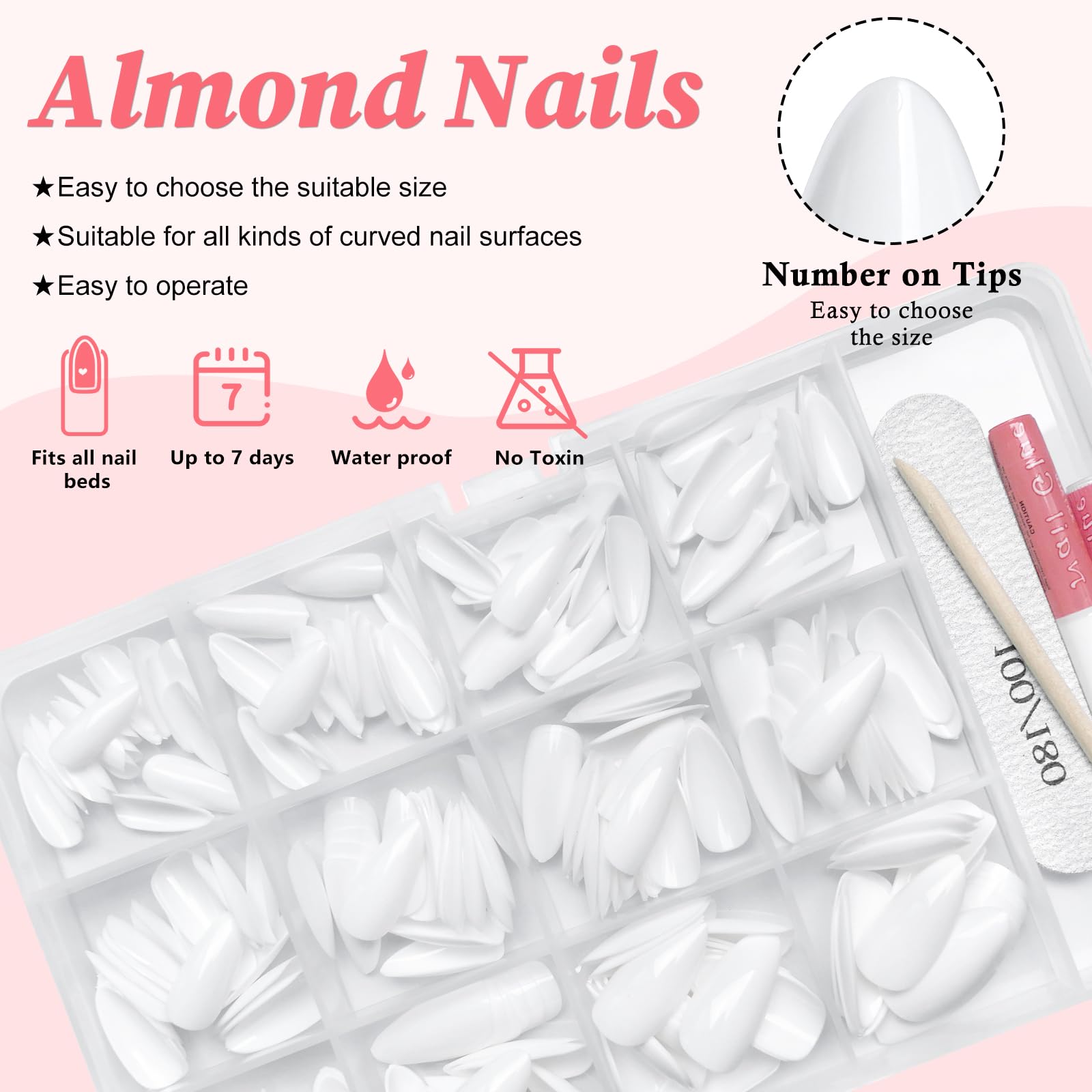 LoveOurHome adhesive tabs and nail file included for fast, clean applications.