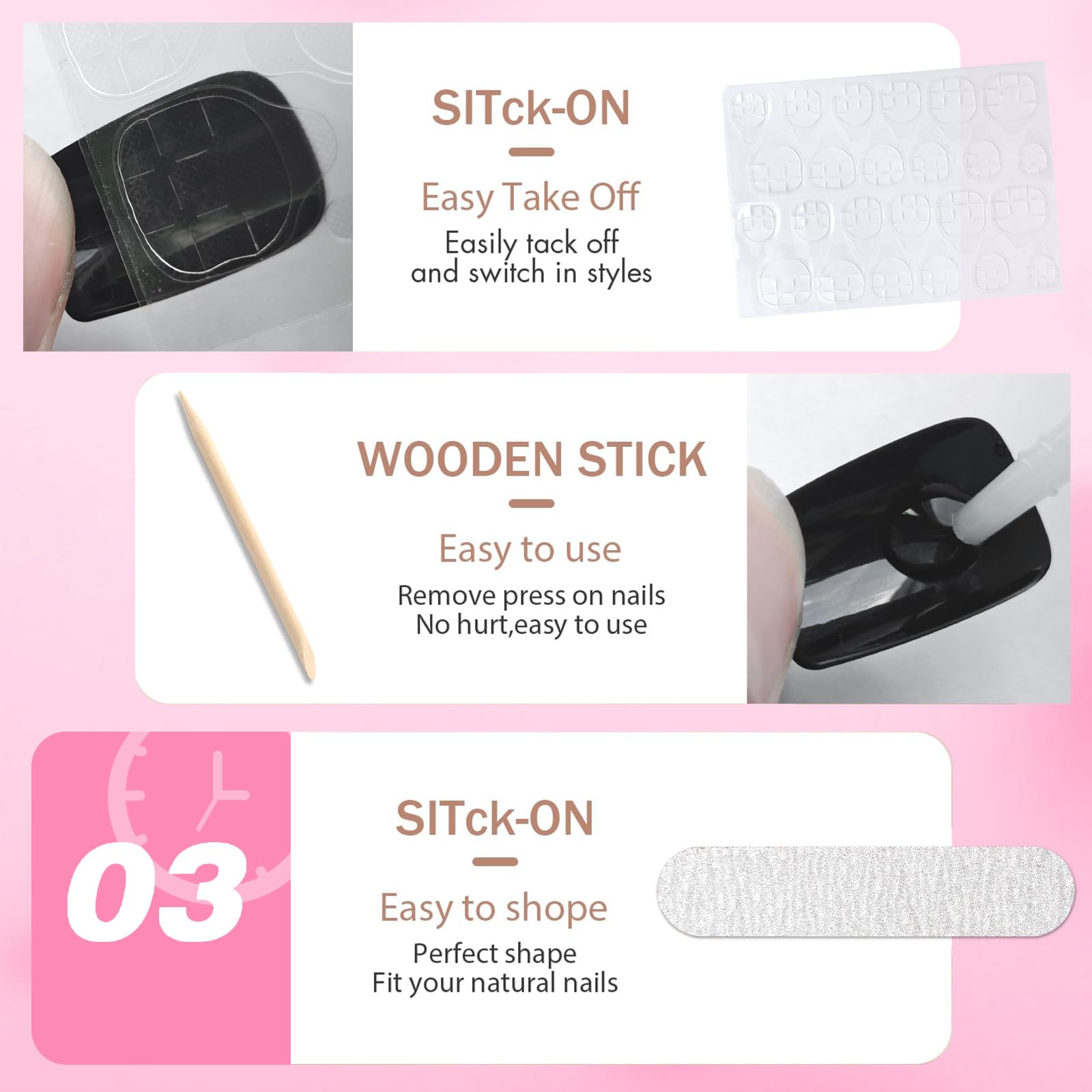 LoveOurHome gift-ready press-on nails set ideal for holidays or birthdays.