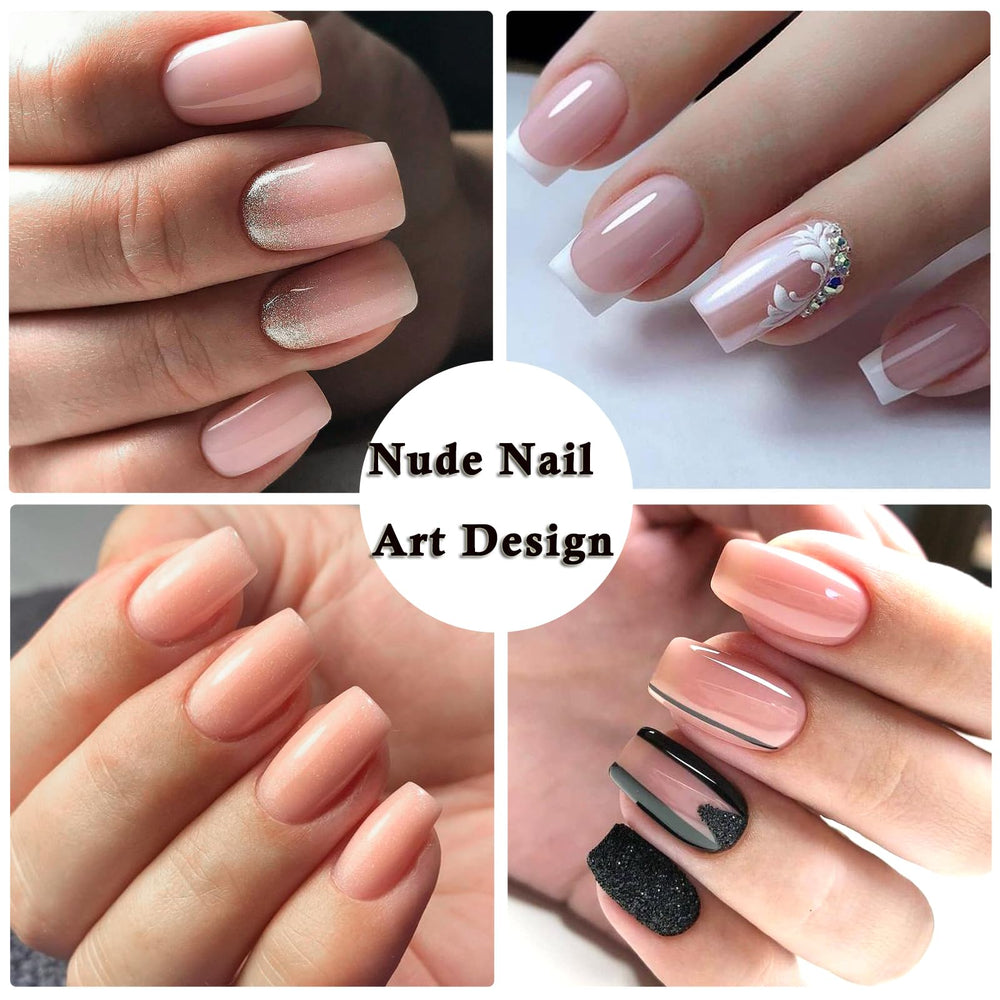 LoveOurHome nude pink press-ons in use show natural-looking full coverage.