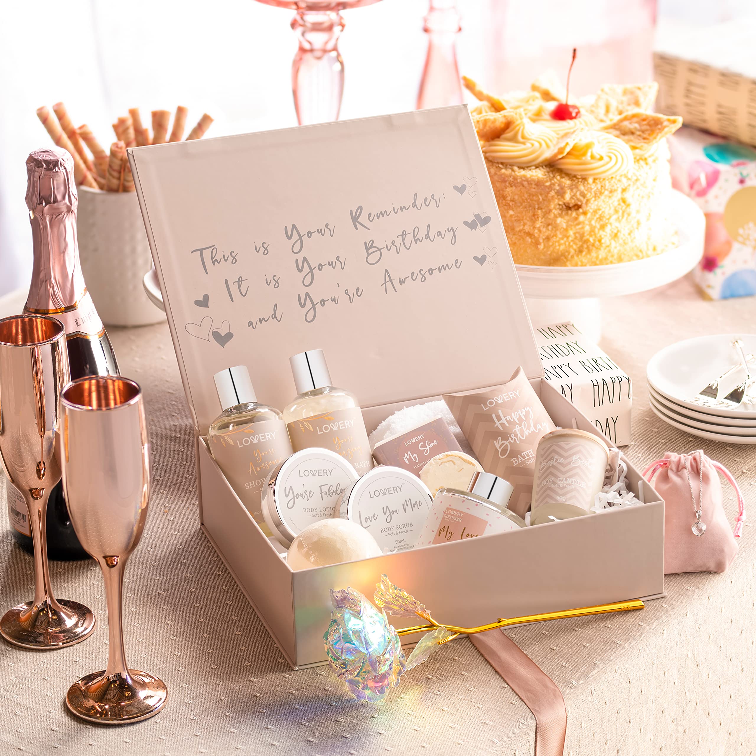 LOVERY bath bomb and shower steamer set for a relaxing soak at home.