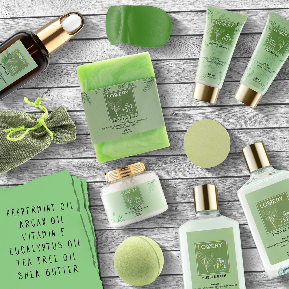 Lovery Bath Salts Tea Tree for relaxing soak and sensory spa ritual