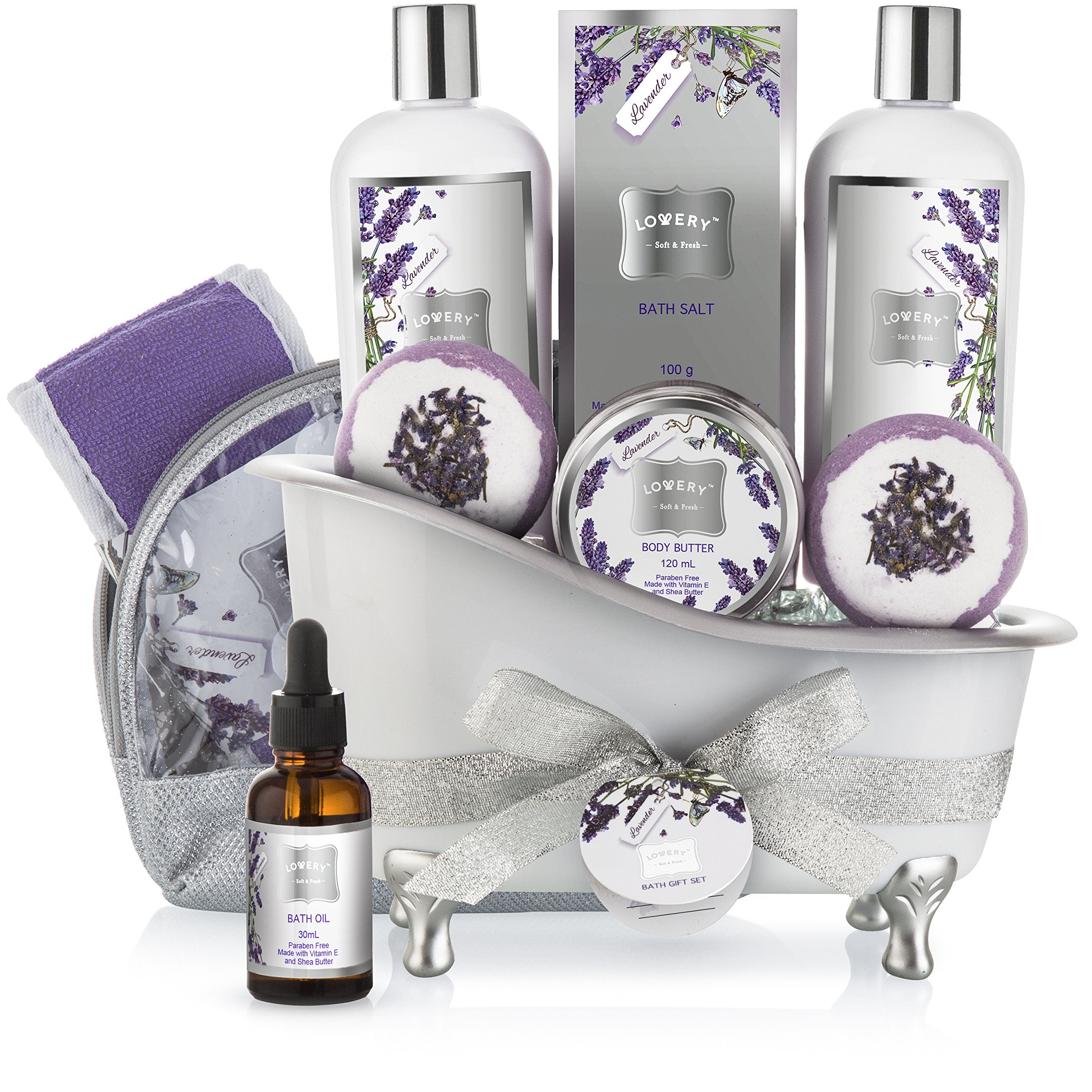 LOVERY Christmas gift basket for women — gifting-ready spa set for relaxation.