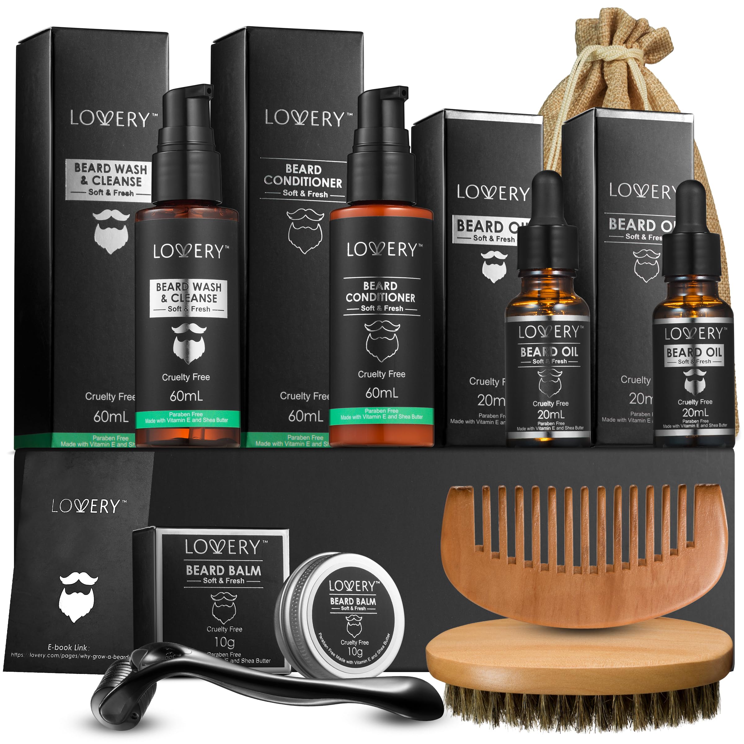 Lovery gift box beard kit for premium grooming gifts.