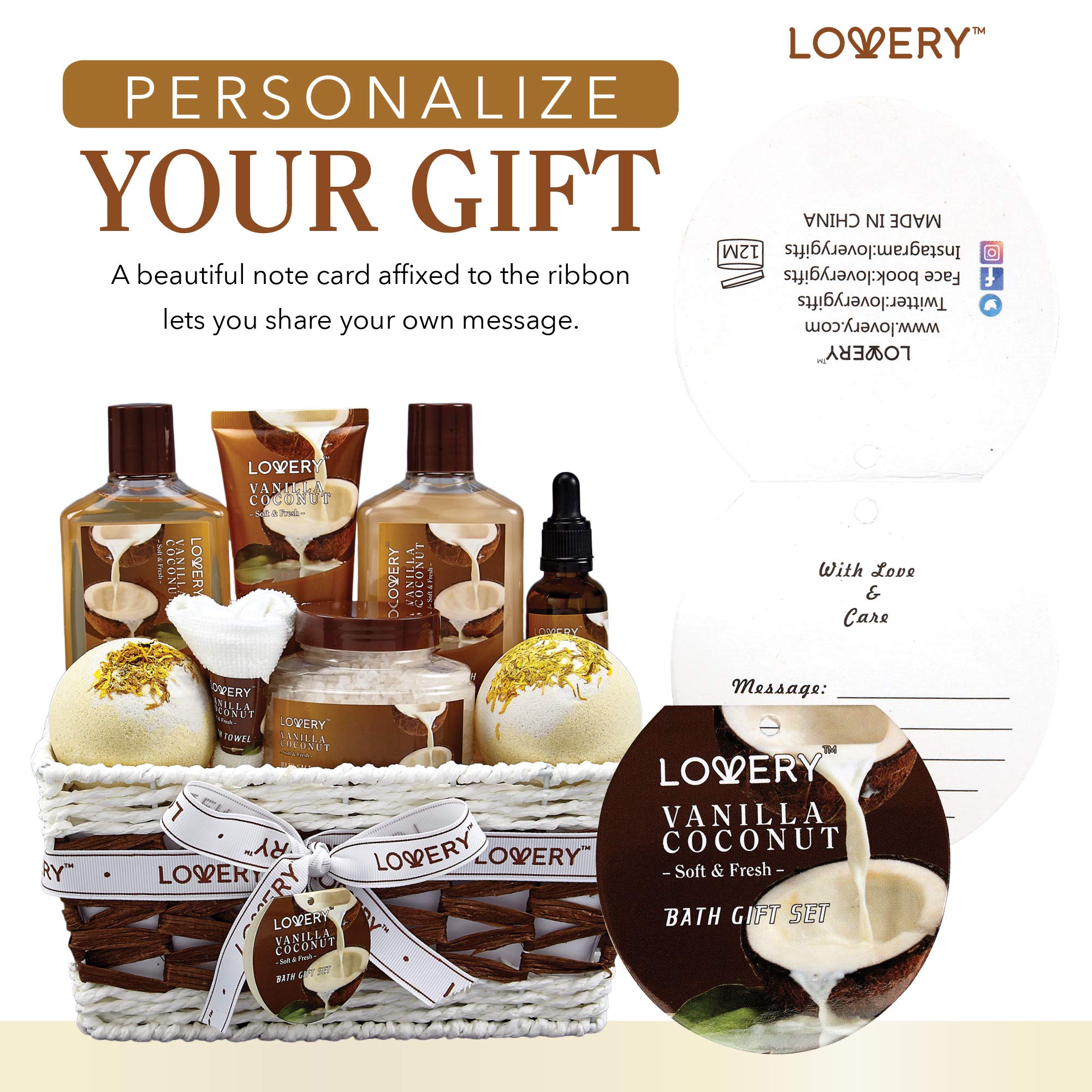 LOVERY gift note card included in handmade basket
