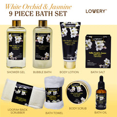 Lovery shower gel and bubble bath scene for self-care rituals.