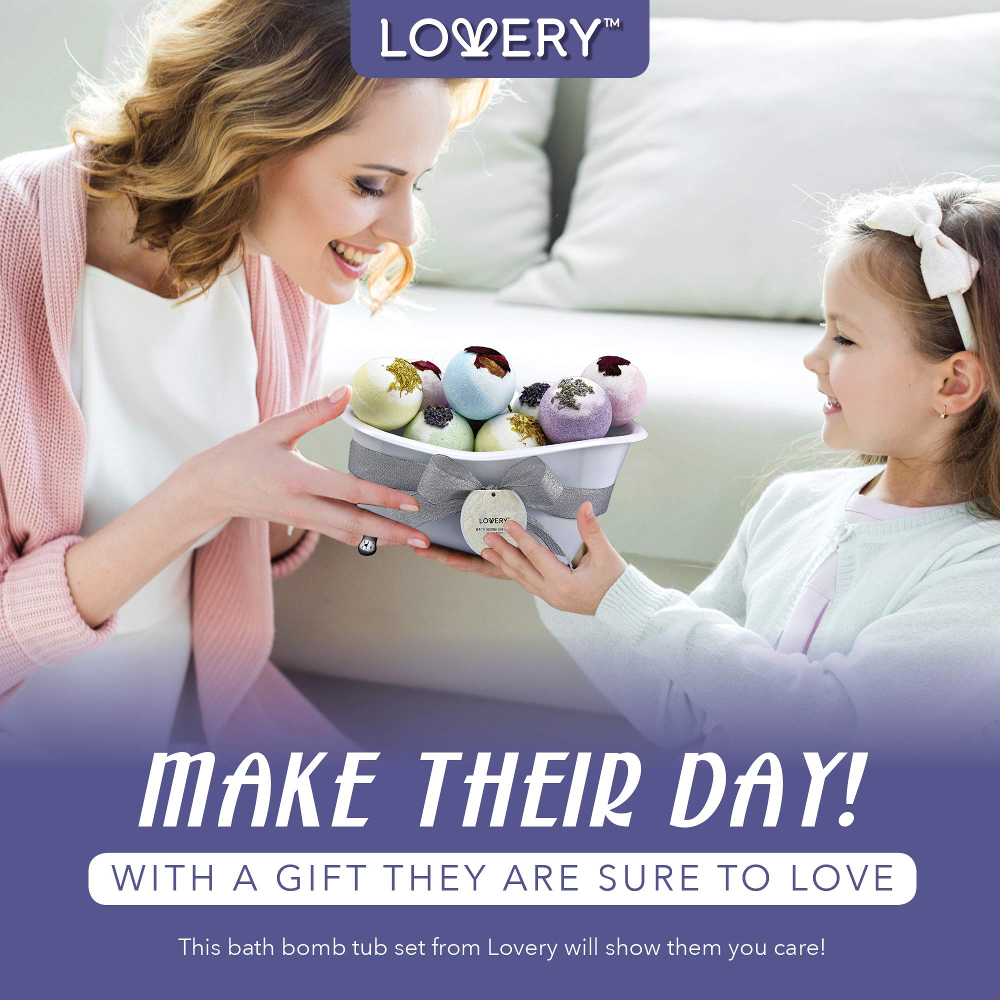 LOVERY spa-ready bath scene highlighting a ready-to-gift set