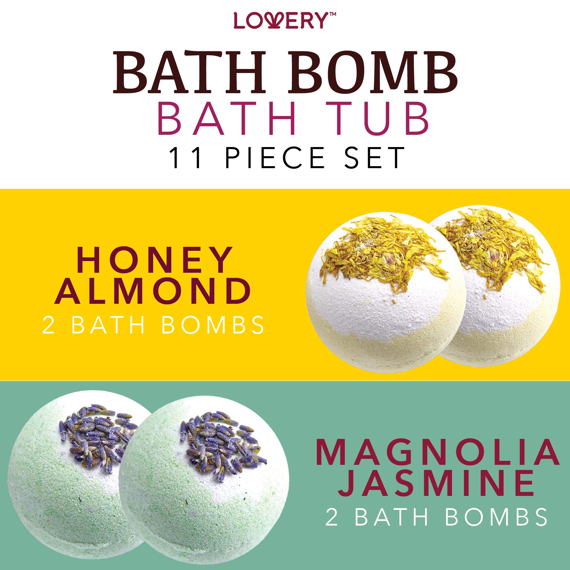 LOVERY ten bath bombs in varied colors ideal for a relaxing spa moment