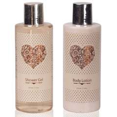 Lovestee vanilla shower gel bottle—refreshing cleanse with vanilla aroma