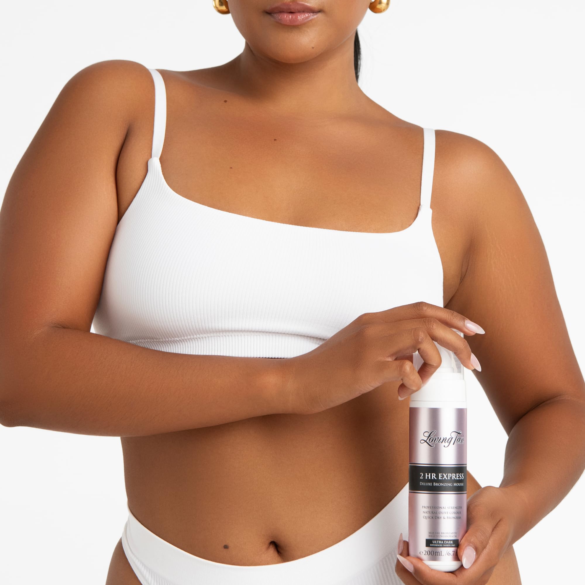 Loving Tan 2 HR Express Mousse fast-drying foam dries in 60 seconds.