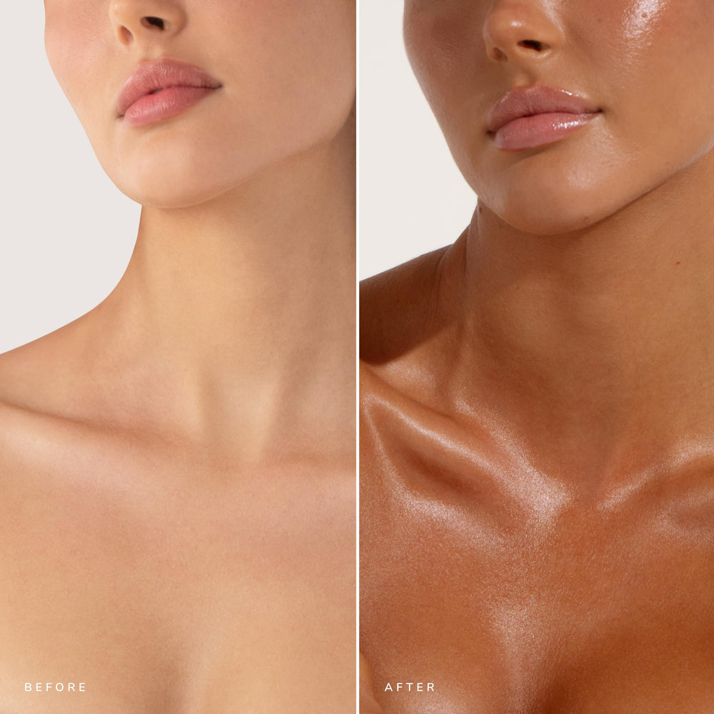 Loving Tan dark shade swatch showing natural-looking development on skin.