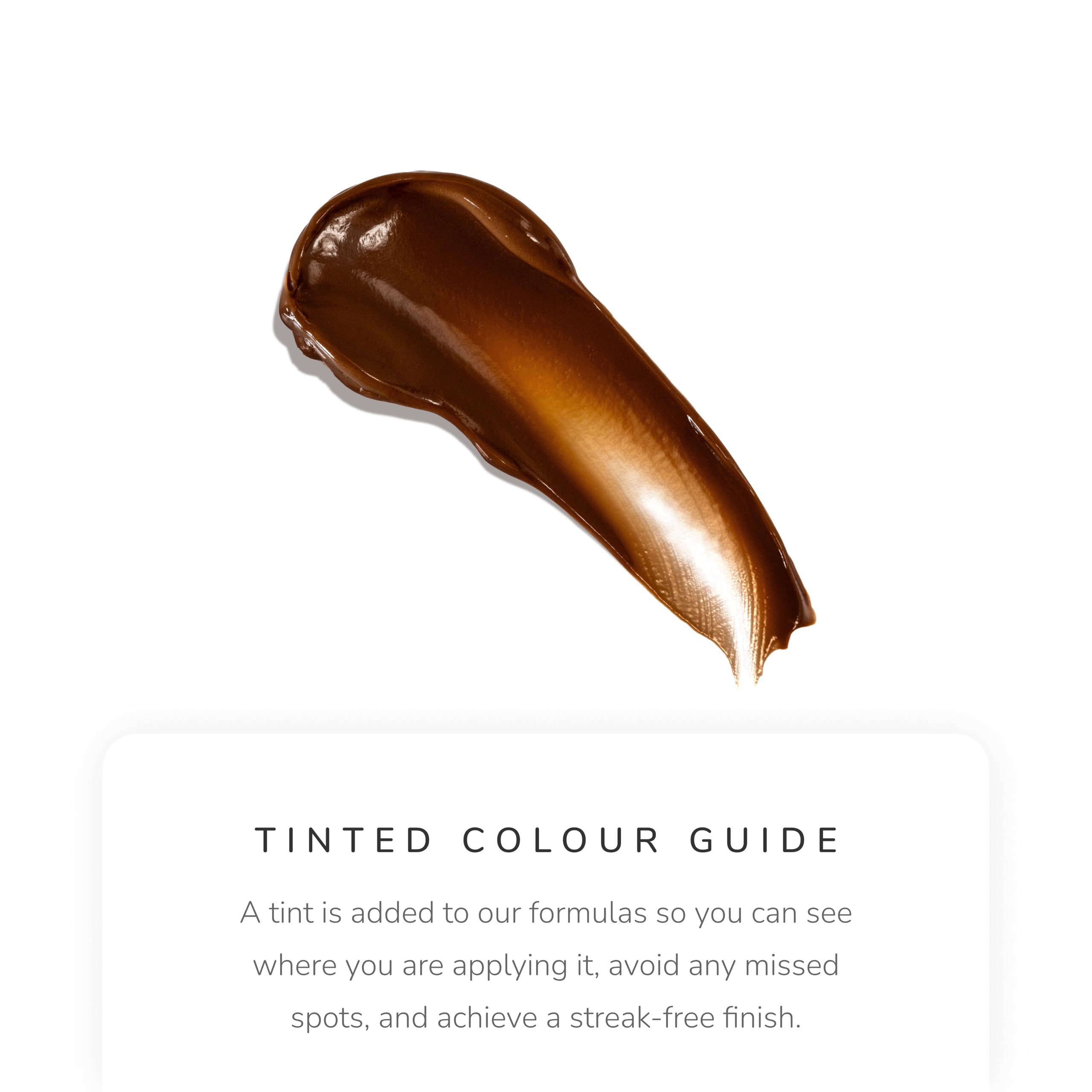 Loving Tan tinted colour guide visible during application for precise coverage.