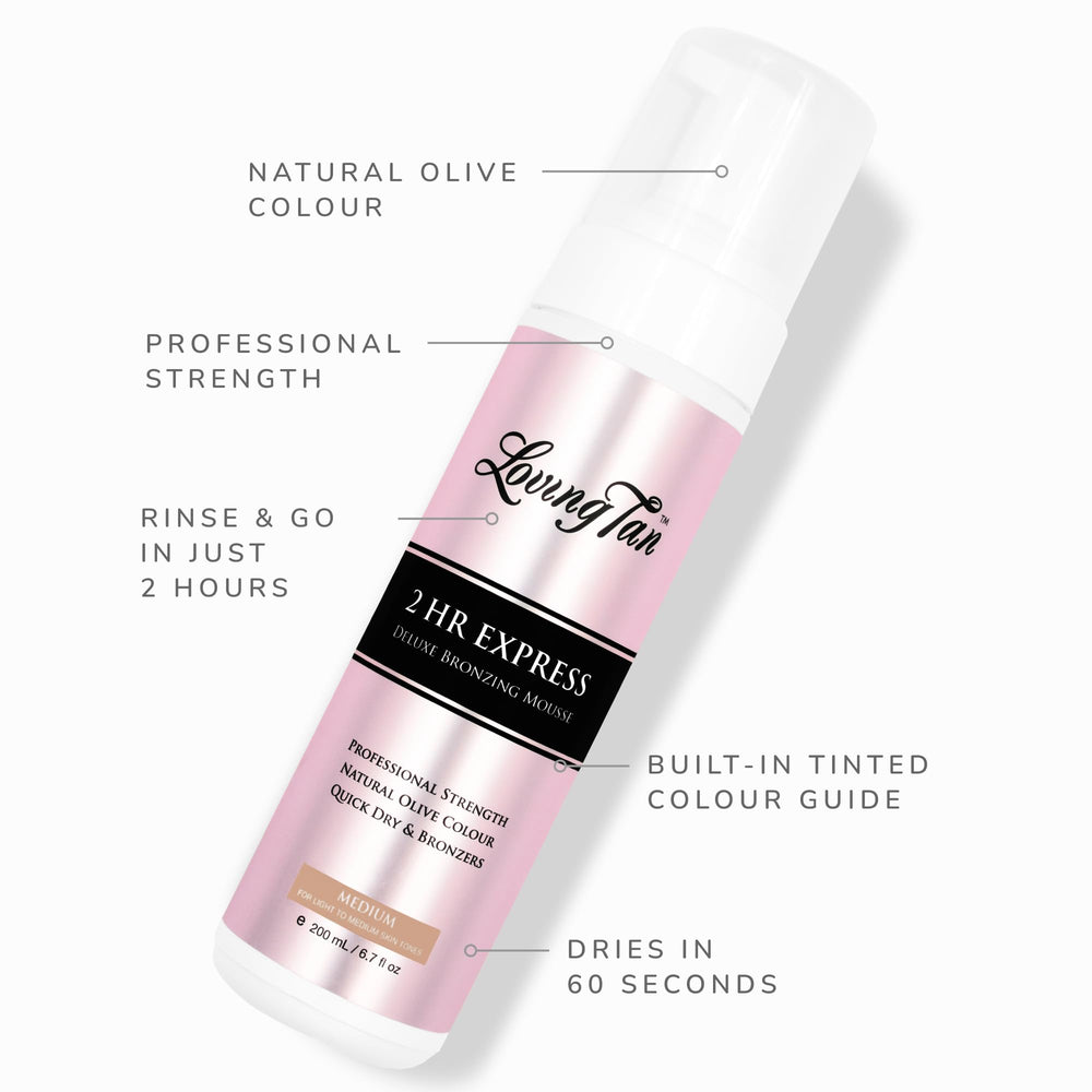 Loving Tan 2 HR Express applicator mitt image demonstrates even, controlled application