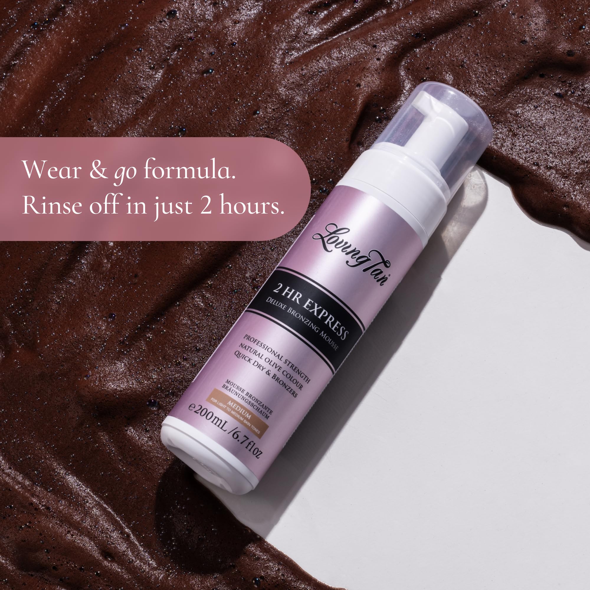 Loving Tan 2 HR Express fragrance image suggests a pleasant scent during tanning