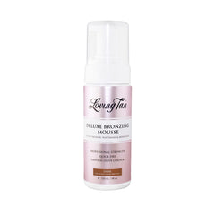 Loving Tan Deluxe mousse dark bottle demonstrates professional color development.