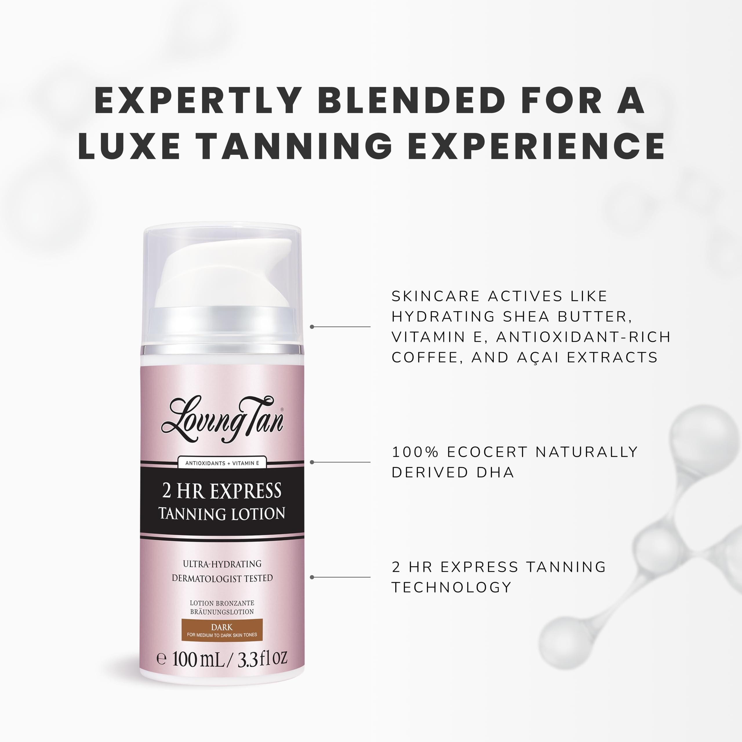 Loving Tan NEW 2 Hr Express Self Tanning Body Lotion final glow after development shows deeper natural shade