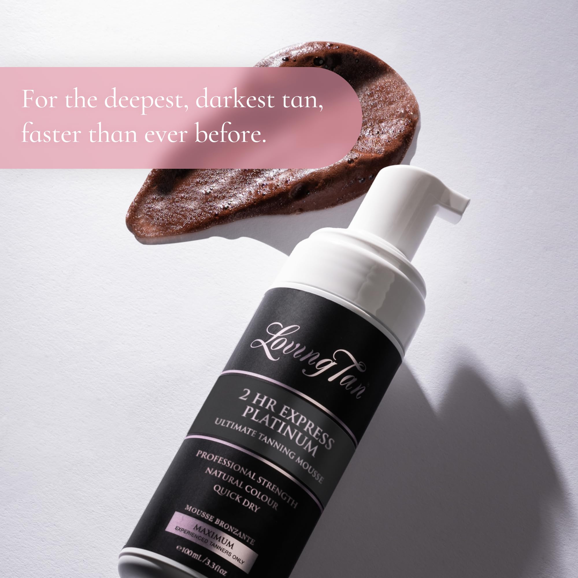 Loving Tan arm swatch showcases the deepest shade for bronze depth.