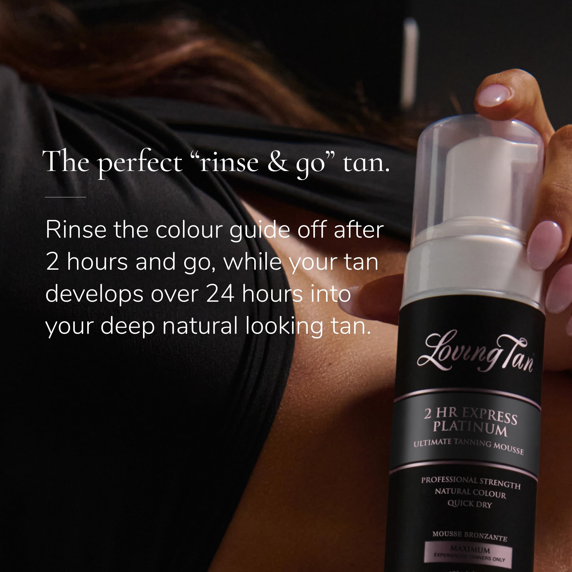 Loving Tan Platinum 2 HR Express mousse crafted in Australia with premium ingredients.