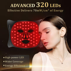 Lovsheme LED mask blue light closeup for calming blemish-prone skin.