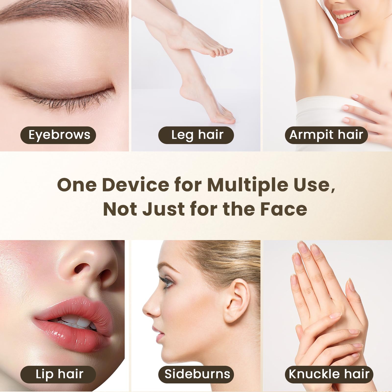 Close‑up of Lovsheme removing peach fuzz and dead skin on the face