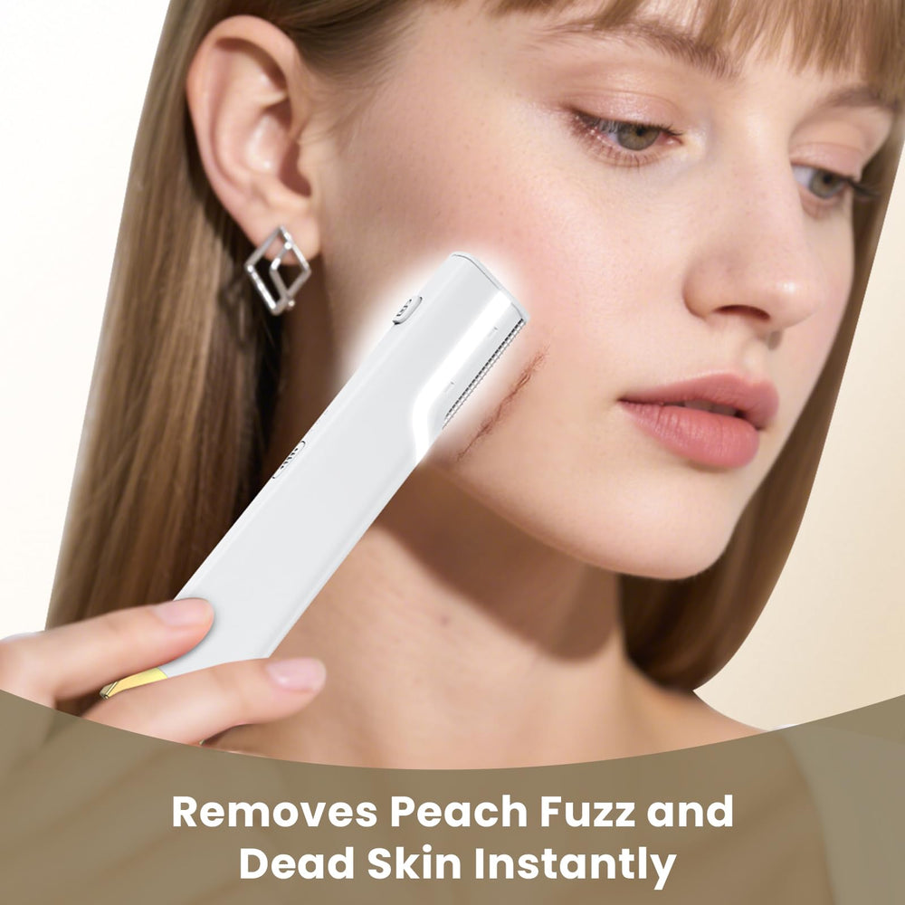 LED-lit Lovsheme sonic dermaplane enabling better visibility during use