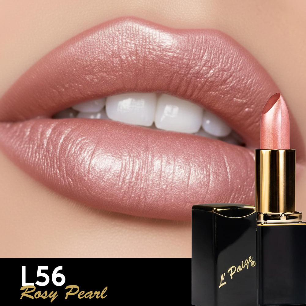 L'Paige Rosy Pearl long-wear shot suggests all-day color without reapplication.
