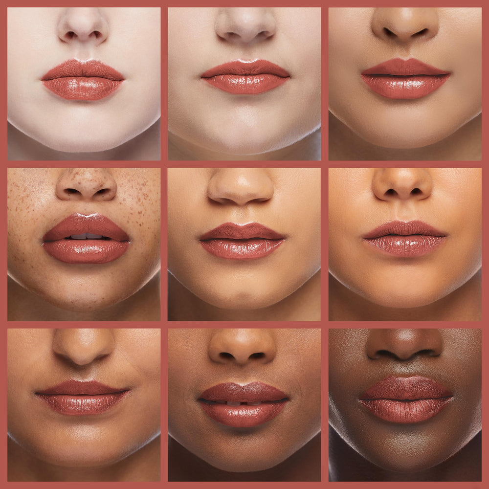 L'Paige Rosy Pearl silky finish emphasizes soft pink tone with shimmer.