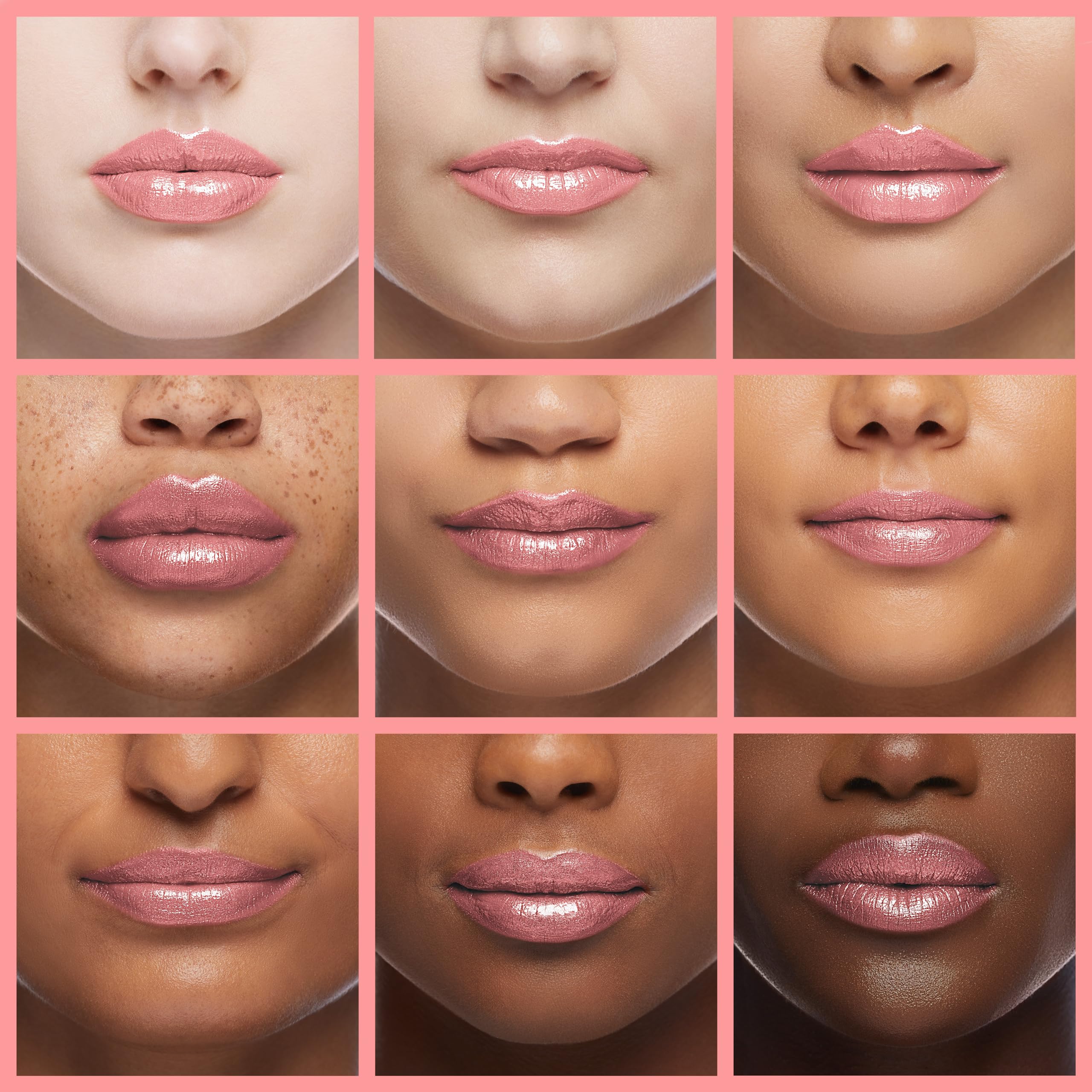 L'Paige Shimmery Ice Lipstick iridescent detail catches light for a glam evening look.