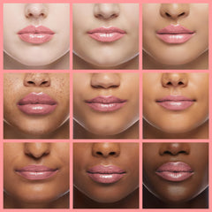 L'Paige Shimmery Ice Lipstick iridescent detail catches light for a glam evening look.