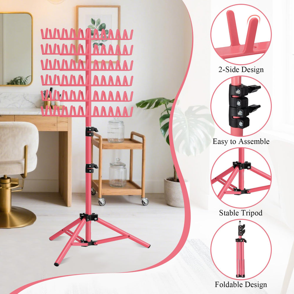 LPHGFZA Braiding Hair Rack easy-assembly saves setup time with screw-free snaps.