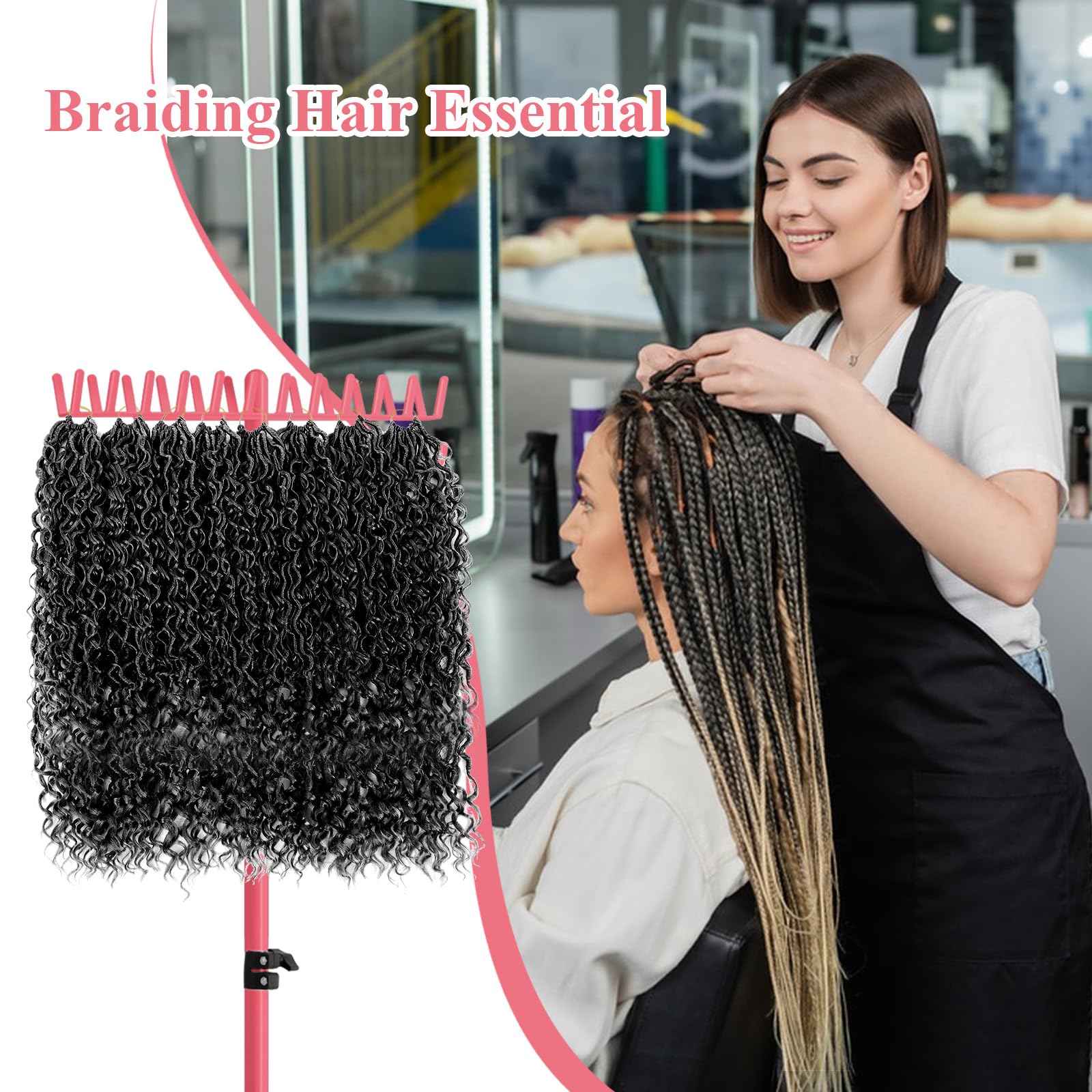 LPHGFZA Braiding Hair Rack salon-use supports all hair types for versatile styling.