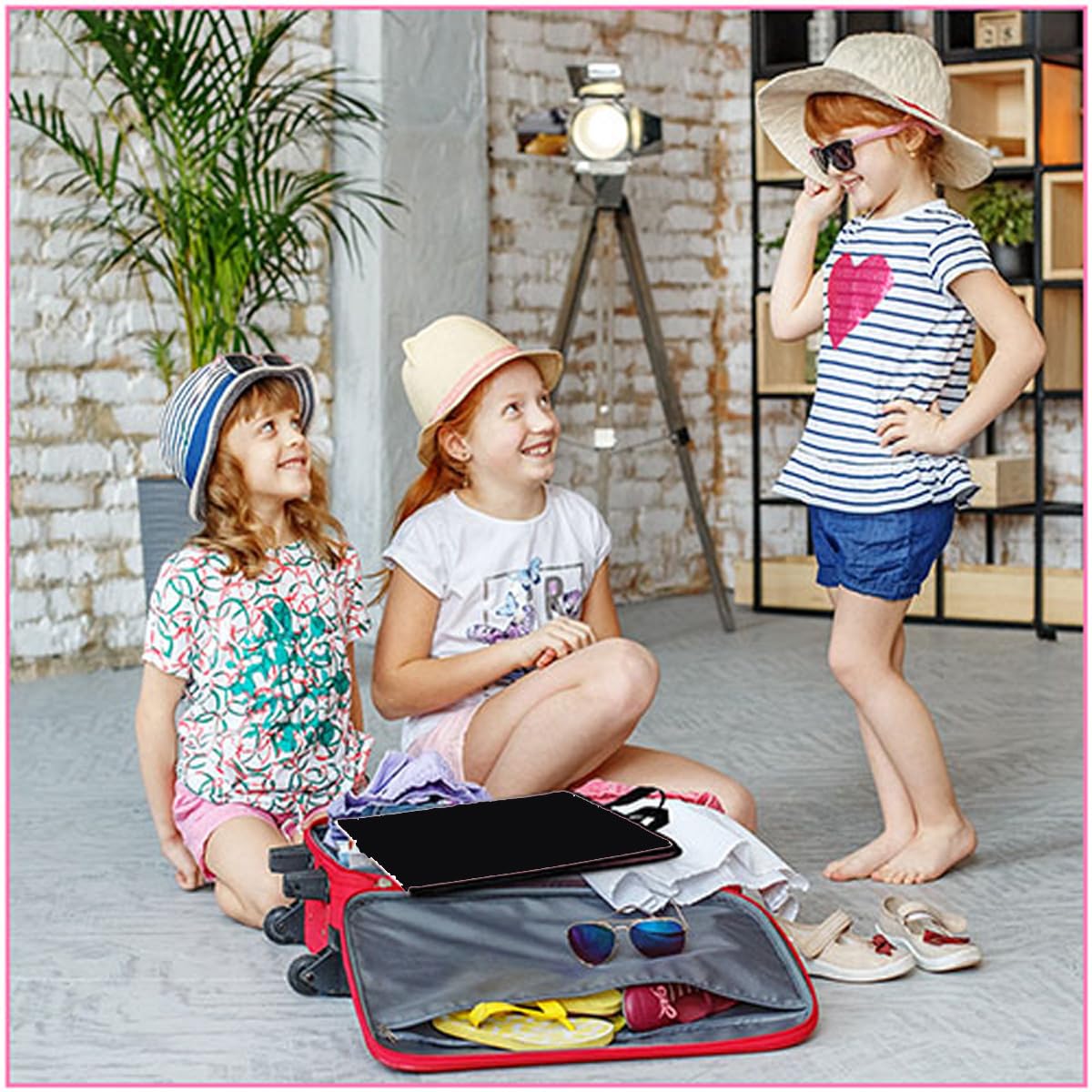 LPHUMEX black full-length mirror folded for compact transport